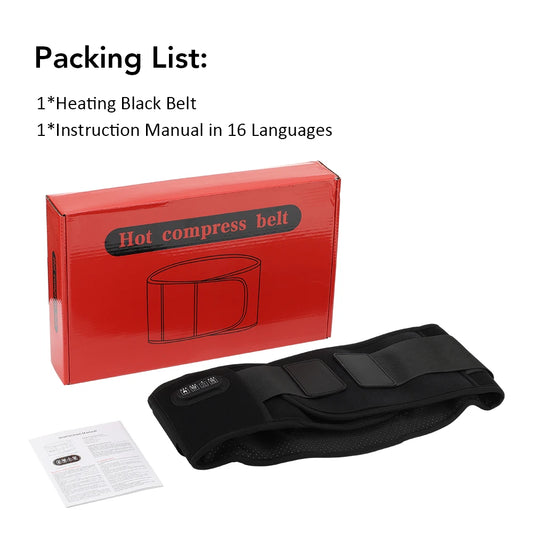 USB Electric Heating Belt Infrared Back Waist Massage Support Brace Band Warmer Belly Thermal Heat Pad Massage Machine