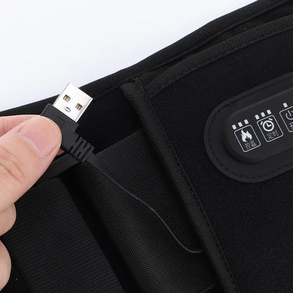 USB Electric Heating Belt Infrared Back Waist Massage Support Brace Band Warmer Belly Thermal Heat Pad Massage Machine
